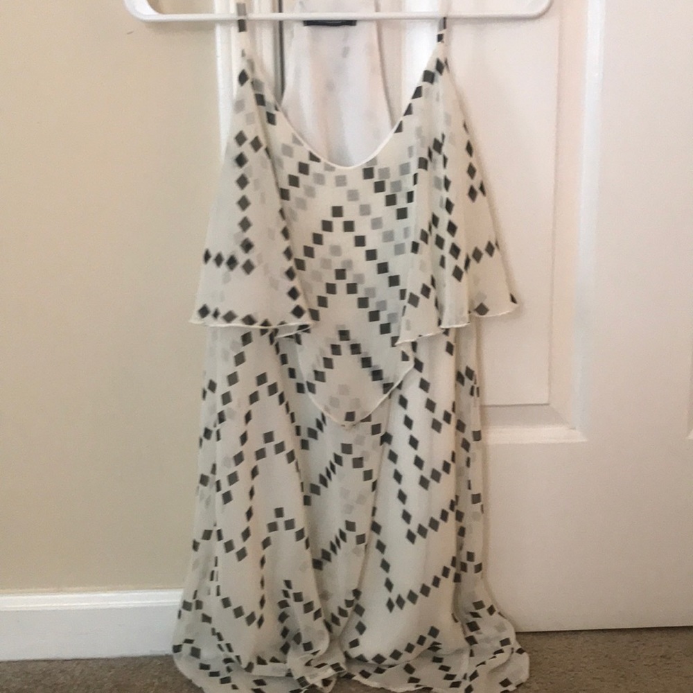 Cream and black sundress